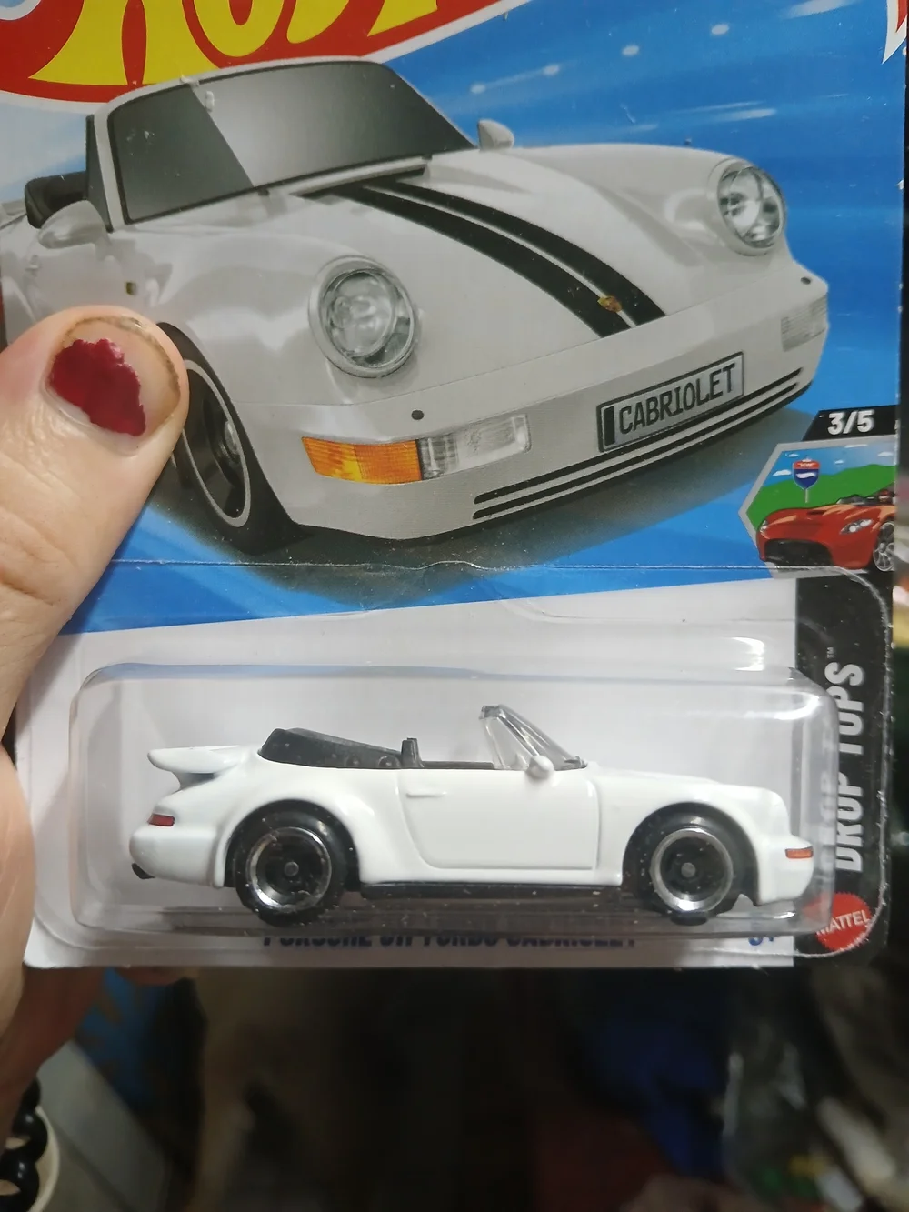 2026 Hot Wheels mainline release of the Porsche 911 Turbo Cabriolet in white fro